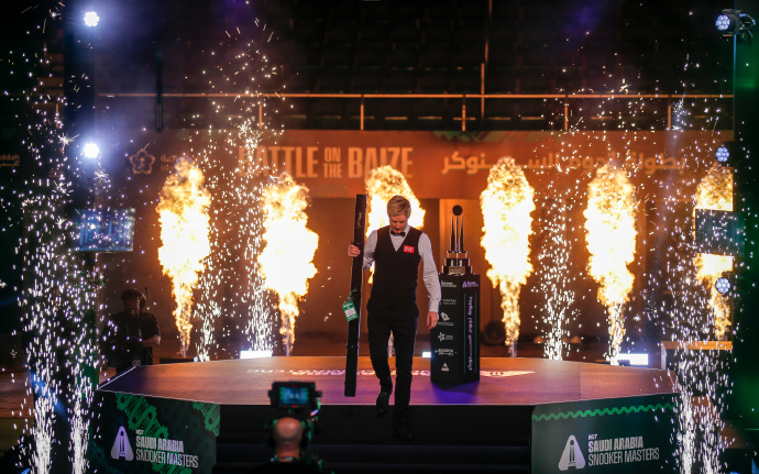 🎱斯诺克大师赛罗伯逊6-3斯莱塞成功晋级，决赛将战奥沙利文和韦克林的胜者